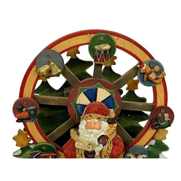 Santa Christmas Ferris Wheel Music Box Working Jingle Bells Holiday Decoration - Picture 4 of 7